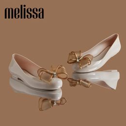 Melissa zapatos de mujer, sandalias de Boca de pescado de verano para mujer, zapatos individuales con lazo para niñas adultas, zapatos de playa para mujer S 240104