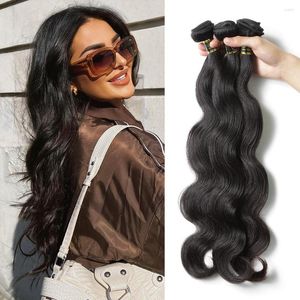 Melodie Braziliaanse Remy Human Hair Weave Body Bundels Losse Wave Natural Color 28 30 32 34 40 Inch Wavy