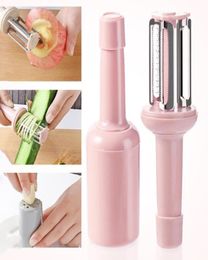 Melon Rind Grater 3 in 1 Peeler With Lid Multi Functional Fruit Potato Scraping Knife Ginger Ggarter Grinding Machine Kitchen Tool4386261