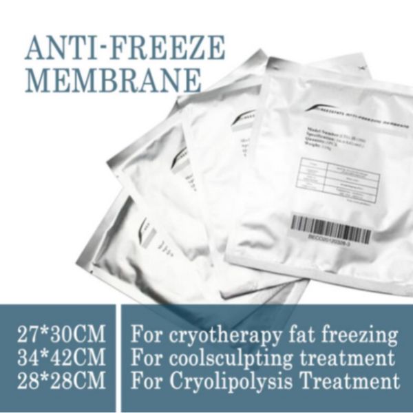 Máquina de adelgazamiento membrana anticongelante 34x42Cm 27x30Cm 28x28Cm almohadilla fría criogénica para máquina de crioterapia anticongelante