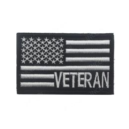 Vétéran de la guerre Meme US American Flag brodé Patches Tactical Military Patch Service Dog Fabric Badges de patch Biker Patch Hero Badges