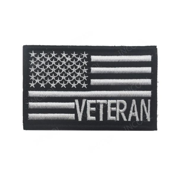 Vétéran de la guerre Meme US American Flag brodé Patches Tactical Military Patch Service Dog Fabric Badges de patch Biker Patch Hero Badges