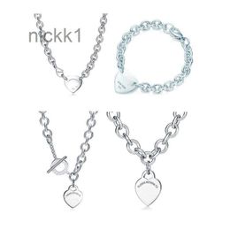 Memnon Jewelry Plata de ley 925 Estilo europeo Key Return to Heart Love Brand Collares pendientes Pulseras para mujeres Collar de cadena Amantes del regalo al por mayor BCSE