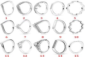 Memnon bijoux conte de fées diadème Wishbone anneau 925 en argent Sterling mousseux Logo barre pile anneaux pour les femmes princesse Wishbone anneau 6708548