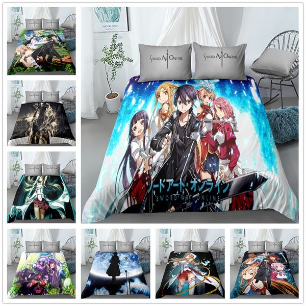 Jeu de couette de couette de jeu mémorable UK Single Double King Us Us Twin Full Queen Sword Art Bed Linen