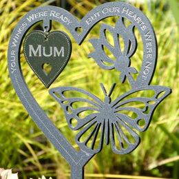 Memorial Gift Vlinder Ornament-Tuin Plaque Weerbestendig En Decor Yard Garden Home Decoration Outdoor Garden Party Favor305k