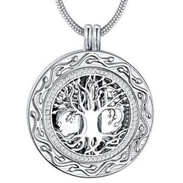 Cadeaux commémoratifs – Collier avec pendentif « Toujours dans mon cœur » – Bijoux de crémation « Arbre de vie » pour cendres – Keepsake288c