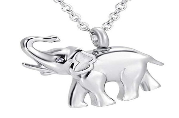 Memorial Keepsake Urna Colgante Cremación Ceniza Urna Charm Collar Joyería Acero Inoxidable Lindo Elefante Memoria Locket papá y mamá9499230