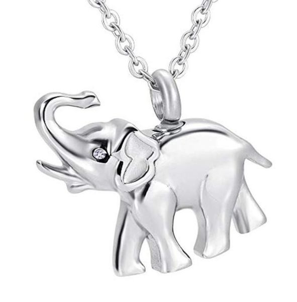 Memorial Keepsake Urna Colgante Cremación Ceniza Urna Charm Collar Joyería Acero Inoxidable Lindo Elefante Memoria Locket papá y mamá6806505