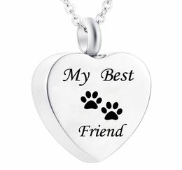 Memorial Pet Centes KeepSake Dog Cat Cremation Bijoux Urn Pendant Collier PAW PRINT SEMMORY MEMORALSAKE4476230