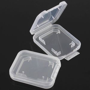 Geheugenkaart Case Transparante SD geheugenkaartvakken Plastic opslag Retail Pakket Boxt-Flash TF-Card Packing Storage Cases