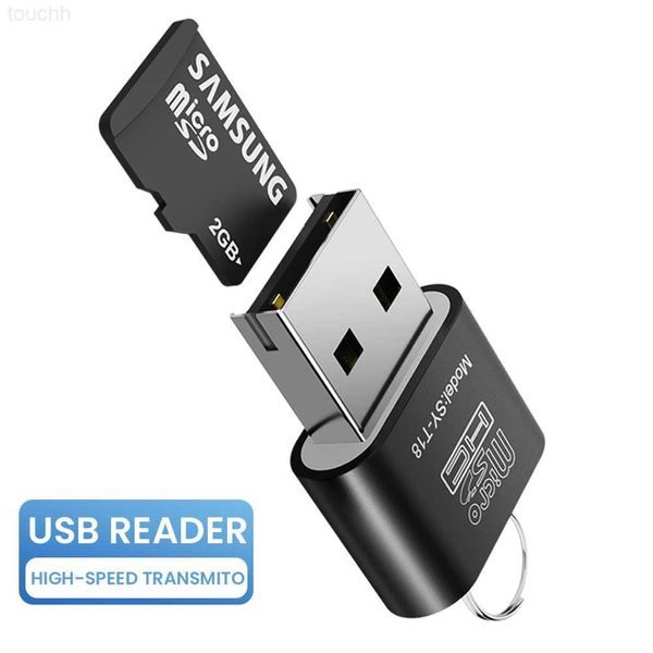 Lecteurs de cartes mémoire Lecteur de carte USB Micro SD/TF USB 2.0 Mini lecteur de carte mémoire de téléphone portable adaptateur USB haute vitesse pour accessoires d'ordinateur portable L230916