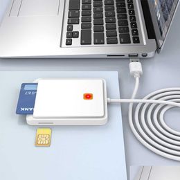 Lecteurs de cartes mémoire USB SIM Smart Reader pour ID Bank Cac Cloner Connecteur Adaptateur Windows XP 7/8 / 8.1 / 10 DROP DIVRIVINE ORDINATEURS NAISON OTQZD