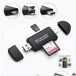 Geheugenkaartlezers YC320 USB-C SMART-lezer 3 In 1 USB 2.0 TF/MIRCO SD Type C OTG Flash Drive Cardreader Adapter Drop levering Comput Dhtrg Dhtrg