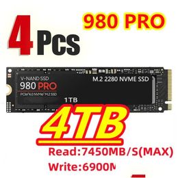 Geheugenkaarten Harde stuurprogramma's Boxs 1/2/3/4PCS 4TB 980 PRO SSD NVME M.2 2280 PCLE4.0X 2TB Interne vaste statusaandrijving HDD -schijf voor PS5 Deskt OtShb