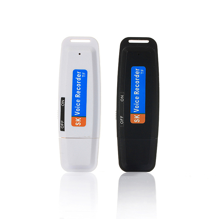 Minneskort USB K1 USB Flash Drive Dictaphone Pen stöder upp till 32 GB Svart Vit i Retail Package Dropshipping