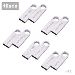 Geheugenkaarten USB Stick 10 stcs/Lot Pendrive 128 GB Memory Stick 32 GB 4GB Metal USB Flash Drive 128 GB Penaandrijving 64 GB 8GB USB Stick 16 GB Geschenk Custom Custom