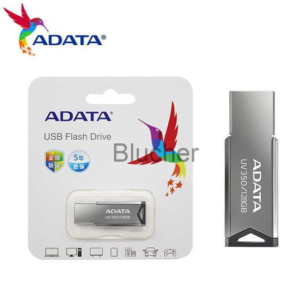 Tarjetas de memoria USB Stick ADATA USB Flash Drive UV350 128GB 64GB 32GB Pen Drive USB 32 Pendrive Metal Flash Drive Disco U de alta velocidad para computadora x0720