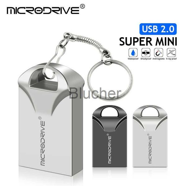 Tarjetas de memoria USB Stick New Super Mini Metal Usb Flash 128GB Drive Pen Drive 32GB Memoria de alta velocidad U Disk 64G Pendrive 20 Memoria Usb x0720