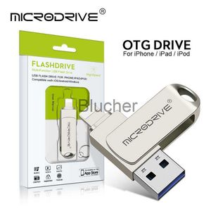 Geheugenkaarten USB Stick Usb 30 Flash Drive voor iPhone 2 in 1 USB A naar blikseminterface usb30 pendrive voor Iphone 789111213 14 voor iPad x0720