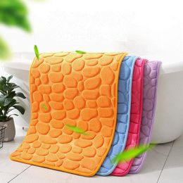 Memory Foam Bath Mat Comfortabele vloerbad mat tapijt 40 * 60cm super water absorptie antislip badkamer vloerteken