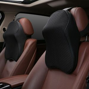 Memory Foam Auto Hoofdsteun Kussen Leren Stoel Ondersteunen Sets Back Kussen Taille Aanpassing Auto Neck Lumbar Pillows Auto Styling