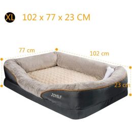 Mémoire de chien mousse lit orthopédique pour chiens canapé de lit avec couverture lavable amovible dormeur pour chiens pour grands chiens