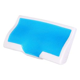 Almohada de Gel de espuma viscoelástica, almohadas ortopédicas antironquidos frescas para verano, sueño de rebote lento, almohada suave para el cuidado de la salud, ropa de cama