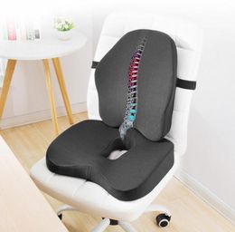 Mémoire en mousse lombaire chaise coussinet oreiller coussin de siège orthopédique pour les ensembles d'oreiller arrière du bureau de caractéristique hanches coccyx massage pad9322155