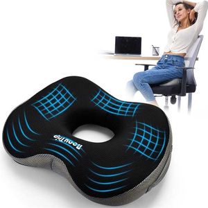 Memory Foam Seat Cushion Office Chair Pads voor Zittend Orthopedisch Donut Kussen Tailbone Pijn Relief Sciatica Hip Pillows 211203