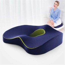 Coussin de siège en mousse à mémoire de forme oreiller orthopédique Coccyx chaise de bureau coussin de siège de voiture oreiller fauteuil roulant Massage vertèbres coussin de siège 21102255E