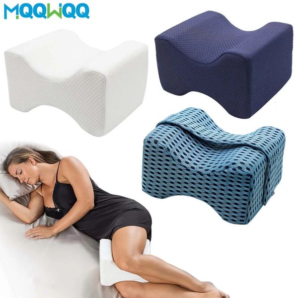 Espuma de memoria cuña almohada de rodilla para dormir para durmientes laterales dolor de espalda alivio embarazo almohadas de maternidad de la pierna 240426