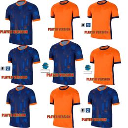 MEMPHIS 24/25 Version joueur des Pays-Bas Coupe d'Europe Holland Club Jersey de football JONG VIRGIL DUMFRIES BERGVIJN Chemise KLAASSEN BLIND DE LIGT Hommes Kit Maillot de football