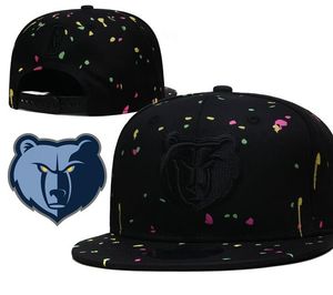 Memphis'Grizzlies'ball Caps 2023-24 Fashion Champions Baseball Snapback Men Dames Zonn hoed Borduurwerk Spring Summer Cap Groothandel Strapback Casquette A2
