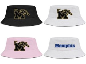 Memphis Tigers Basketball Gold logo hommes et femmes buckethat cool sports bucket baseballcap Mesh old Print rose cancer du sein USA7788674