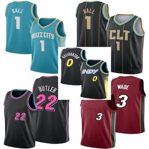 Hommes 0 Tyrese Haliburton CE Maillots de basket-ball 2023/24 City Obi Toppin PacER LaMelo Ball Jersey CharlotTES 2023 2024 City Basketball Jersey pour hommes