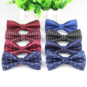 Heren strikje hoge kwaliteit polka dot zwart blauw rood bowtie kind kinderen soepele stropdas zachte vlinder bruiloft prom feestje banden