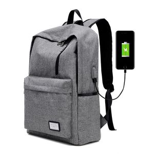 Heren Everyday Rugzak Nylon Tiener Schooltas Tech Rugzak Vrouwen Daypack Rucksack Laptoptas met USB Charge Port