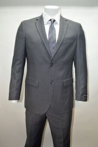 Mannen grijze klassieke smoking set revers en trimmen heren kantoor werkkleding set 2 (jas + broek) op maat gemaakt