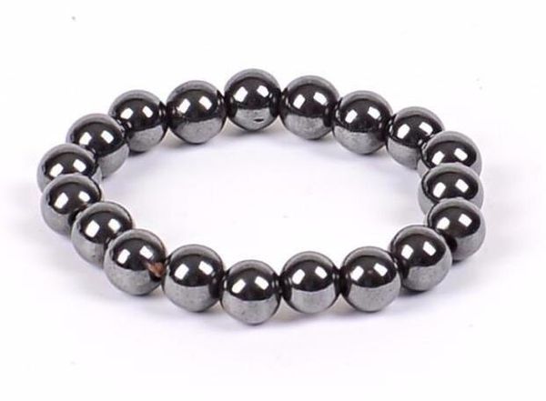 Bijoux pour hommes 500 pièces nouveaux hommes femmes noir Cool Bracelet magnétique perles hématite pierre thérapie soins de santé aimant hématite perles Bracelet