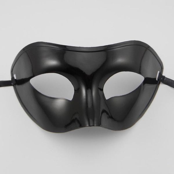 Máscara de mascarada para hombre, máscaras venecianas, máscaras de mascarada, máscara de media cara superior con colores opcionales (negro, blanco, dorado, plateado)