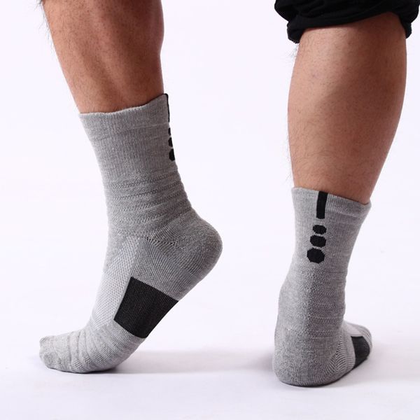 Chaussettes de Sport en plein air pour hommes, basket-ball professionnel décontracté Elite Ski football, chaussettes respirantes à la mode pour hommes, cyclisme Compression cheville