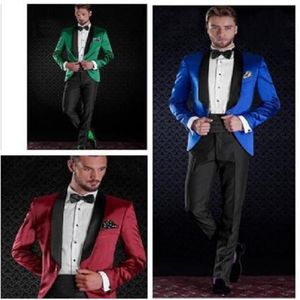 Costumes pour hommes blazers nouveaux costumes de mariage pour hommes vert bleu royal vin rouge marié smoking costumes de fête formelle