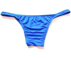 Mannen 039s G string T broek sexy ondergoed lage taille melk zijde transparante verleiding dunne ijs zijde kleine driehoek pants1380713