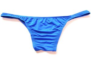 Men 039S G String t Pantalons sexy sous-vêtements Low Vaies Low Milk Silk Transparent Tempation Thin Ice Silk Small Triangle Pants9107767