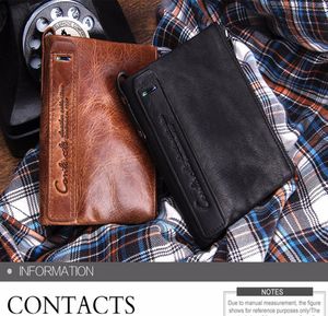 Hommes 039s portefeuille en cuir section courte du portefeuille de mode d'embrayage Mad Horse en cuir double glissement 6505065