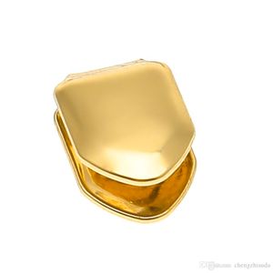 Men 14k Gold Ploated Single Tooth Fang Grill Cap Canine Tands Hip Hop Custom Grillz