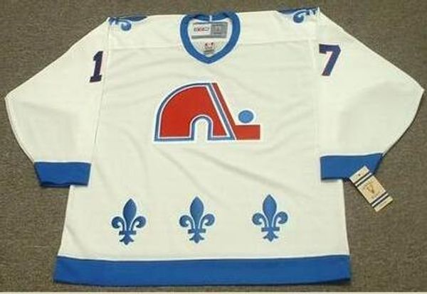 Hommes # 17 WENDEL CLARK Nordiques de Québec 1994 CCM Vintage Home Hockey Jersey ou personnalisé n'importe quel nom ou numéro rétro Jersey