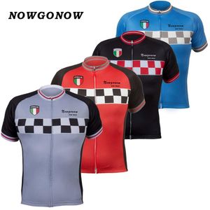 Hommes 2018 maillot de cyclisme Italie équipe italienne gris noir rouge bleu vêtements vêtements de vélo course équitation vtt route sportwear hauts national 4284Z