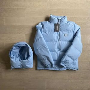 Hommes 2023 Sweat à capuche d'hiver Trspstar London Doudoune à capuche amovible Bleu glace Top Qualité Polaire Activewear Femmes Hiver Vêtements chauds 688ss